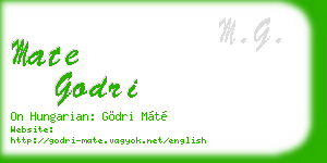 mate godri business card